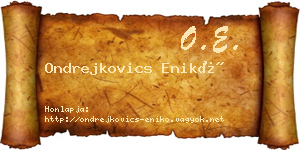 Ondrejkovics Enikő névjegykártya